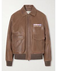 Aimé Leon Dore - World's Borough Printed Leather Jacket - Lyst