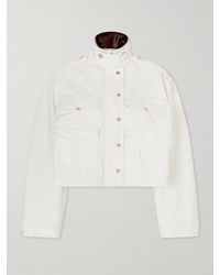 RÙADH - Henderson Leather-Trimmed Regenerative Cotton-Canvas Jacket - Lyst