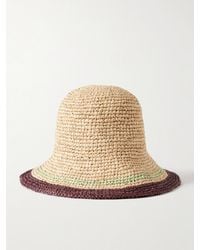 Zimmermann - Striped Raffia Bucket Hat - Lyst