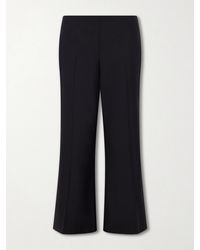 KHAITE - Walter Wool Mid-Rise Flared Leg Pants - Lyst