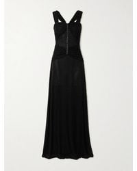 Self-Portrait - Embellished Gathered Stretch-Tulle Gown - Lyst