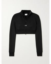 Courreges - Verkürzte Jacke Aus Jersey Mit Gerippten Partien - Lyst