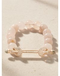 ANANYA - Jumbo 18-Karat Rose Diamond Opal And Quartz Bracelet - Lyst