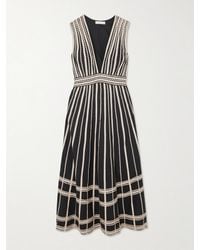 Ulla Johnson - Palermo Ricrac And Grosgrain-Trimmed Cotton-Poplin Midi Dress - Lyst