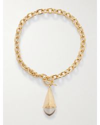 Chloé - Goldfarbene Kette Mit Harz - Lyst