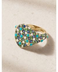 Yvonne Léon - Chevalière 9-Karat Multi-Stones Ring - Lyst