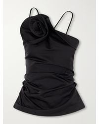 Magda Butrym - Floral-Appliquéd Cotton And Silk-Blend Cami - Lyst