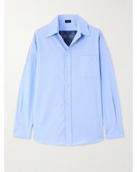 Etro - Paisley-Print Silk Twill-And Cotton-Poplin Shirt - Lyst