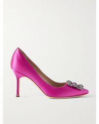 Manolo Blahnik - Hangisi 90 Satin Pump - Lyst