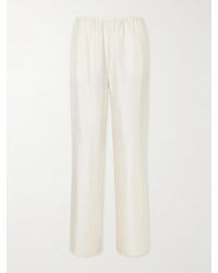 TOTEME - Monogram Silk Wide-Leg Pyjama Pants - Lyst