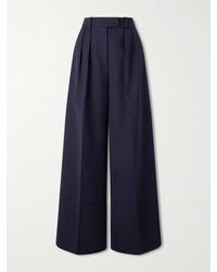 Anine Bing - Lou Pleated Woven Wide-Leg Pants - Lyst