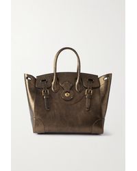 Ralph Lauren Collection - Soft Ricky 33 Metallic Leather Tote - Lyst