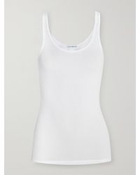 James Perse - The Daily Ribbed Stretch-Cotton Tank - Lyst