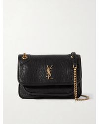 Saint Laurent - Niki Mini Crinkled-Leather Shoulder Bag - Lyst