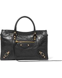 Balenciaga Classic City Textured-leather Tote - Black