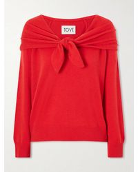 TOVE - Malia Knot-Detailed Cashmere Sweater - Lyst