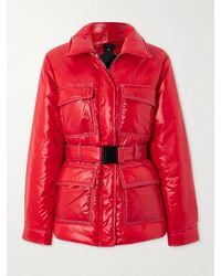 Perfect Moment - Jade Belted Quilted Padded Glossed-Shell Ski Jacket - Lyst