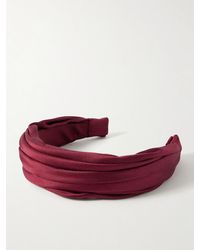 Jennifer Behr - Sabrina Ruched Satin Headband - Lyst