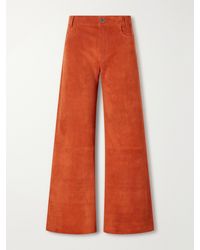 Stouls - Lilou Suede Wide-Leg Pants - Lyst