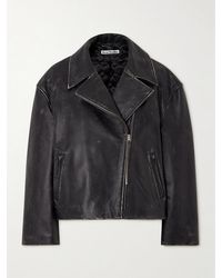 Acne Studios - Leather Jacket With A 'Vintage' Effect - Lyst