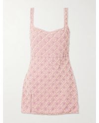 Clio Peppiatt - Ariel Embellished Beaded Tulle Mini Dress - Lyst