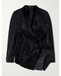 Comme des Garçons - Asymmetric Pleated Floral-Jacquard Jacket - Lyst