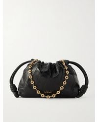 Loewe - Pochette En Anguille Froissée À Finitions En Cuir Flamenco Mini - Lyst