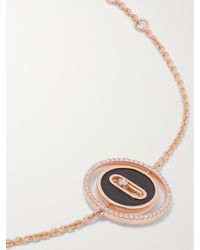 Messika - Lucky Move 18-Karat Rose, Onyx And Diamond Bracelet - Lyst
