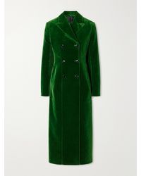 Alaïa - Double-Breasted Cotton-Velvet Coat - Lyst