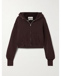 Les Tien - Zendaya Cropped Cotton-Jersey Hoodie - Lyst