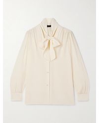 Nili Lotan - Colt Pussy-Bow Silk Crepe De Chine Blouse - Lyst