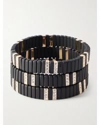Roxanne Assoulin - The Midnight Set Of Three-Tone Cubic Zirconia Bracelets - Lyst