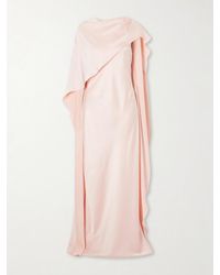 Jonathan Simkhai - Izel Cape-Effect Satin Gown - Lyst