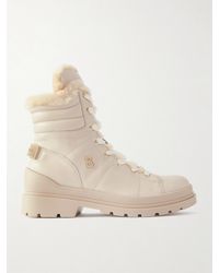 Bogner - St. Moritz Schnürstiefel Aus Leder Mit Shearling-Futter Und Verzierung - Lyst