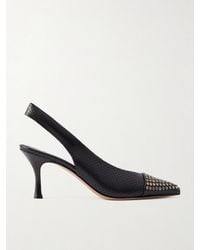 Chloé - Alba Studded Perforated Leather Pumps - Lyst