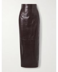 KHAITE - Loxley Leather Maxi Skirt - Lyst