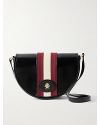 Bally - Beckett Schultertasche Aus Glanzleder Mit Webband - Lyst