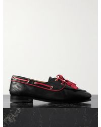 Bally - Pavlin Embellished Leather Boat Shoes - Lyst