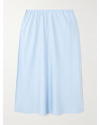 Lisa Yang - Silk-Blend Satin Midi Skirt - Lyst