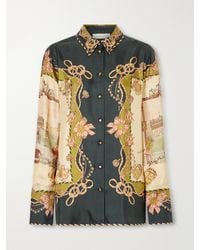 Zimmermann - Valiant Printed Silk-Twill Shirt - Lyst