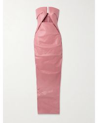 Rick Owens - Robe Du Soir Bustier En Jean Enduit À Découpe - Lyst