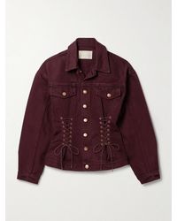 Ulla Johnson - Naomi Lace-Up Denim Jacket - Lyst
