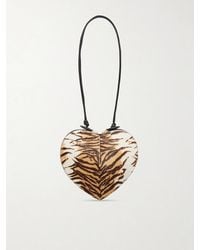 Alaïa - Le Coeur Animal-Print Leather-Trimmed Calf Hair Shoulder Bag - Lyst