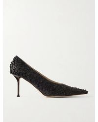 Christen - Helix 75 Frayed Fish Skin Pumps - Lyst