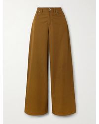 Emporio Sirenuse - Nadia Hose Mit Weitem Bein Aus Seiden-Twill - Lyst