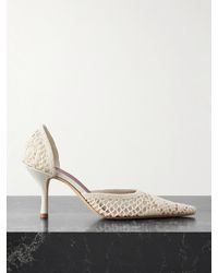 Magda Butrym - Pumps Aus Mesh Und Häkelmaterial Mit Lederbesätzen - Lyst