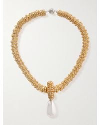 Julietta - Tone Faux Pearl And Swarovski Crystal Necklace - Lyst