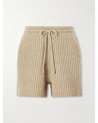Burberry - Ribbed Wool And Cashmere-Blend Shorts - Lyst