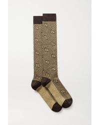 Gucci Metallic Jacquard-knit Socks