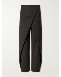 St. Agni - Rouleau Wool-Blend Wide-Leg Pants - Lyst